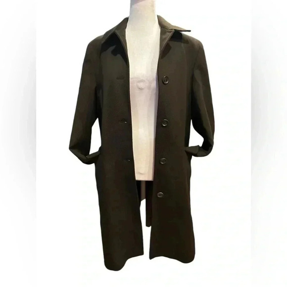 Burberry brown long overcoat jacket Womens size US 6 - Picture 6 of 16